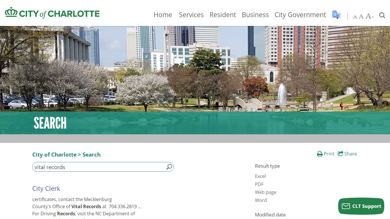 Search > Search - City of Charlotte Government